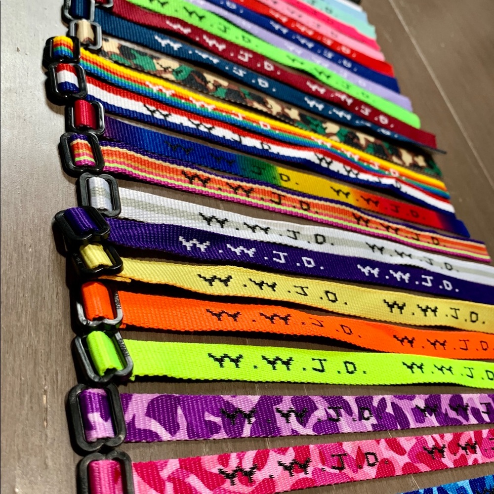 10 WWJD Woven Jesus Bracelets Wristbands BEST ONES - Picture 3 of 6